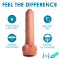 9.8 Inch Dual Density Uncut Dildo with Balls