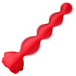 9X Beaded Bloom Silicone Rose Vibrator