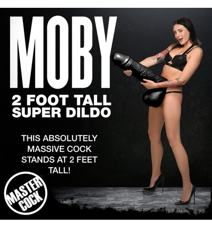 Moby Huge 2 Foot Tall Super Dildo - Black