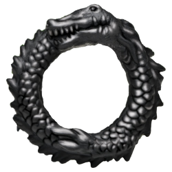 Black Caiman Silicone Cock Ring