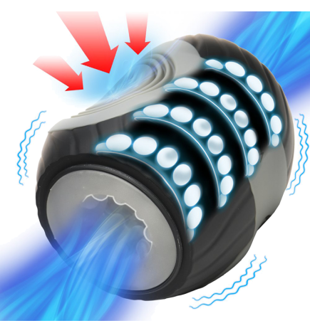 10X Vibrating & Squeezing Masturbator