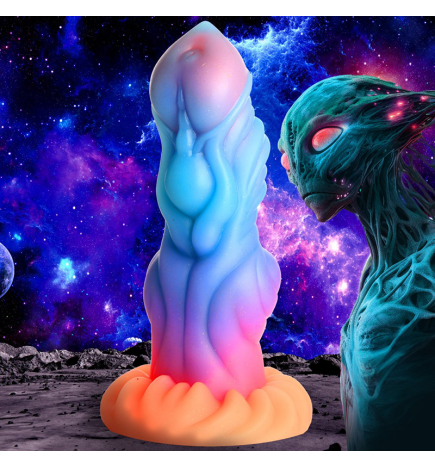 Alien Invader Glow-In-The-Dark Silicone Dildo