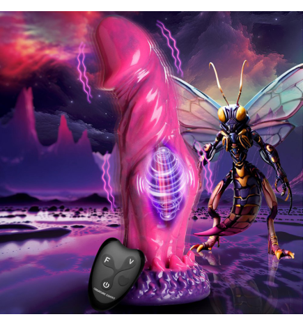 Xenox Vibrating Silicone Dildo with Remote