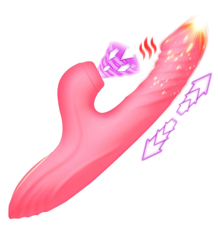 Candy-Thrust Silicone Thrusting and Sucking Rabbit Vibrator