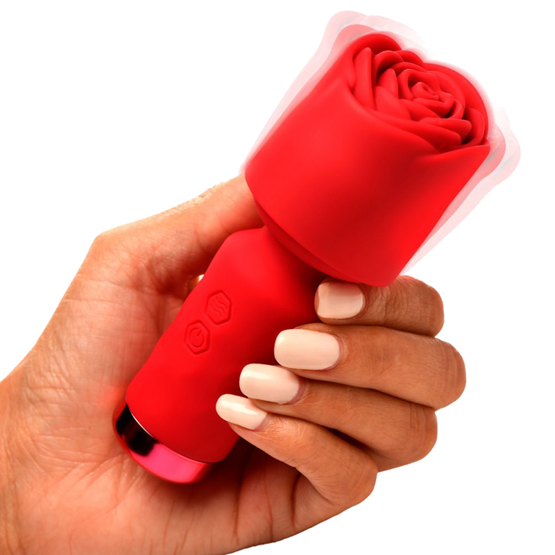 Pleasure Rose-Petite Mini Silicone Rose Wand Pleasure Rose-Petite Mini Silicone Rose Wand