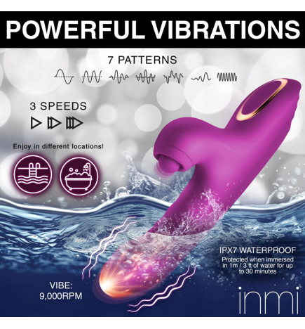 Bumping Bunny Thrusting & Pulsing Silicone Rabbit Vibrator