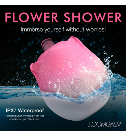 Pulsing Petals Throbbing Rose Clit Stimulator - Pink