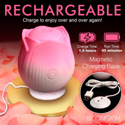 Pulsing Petals Throbbing Rose Clit Stimulator - Pink