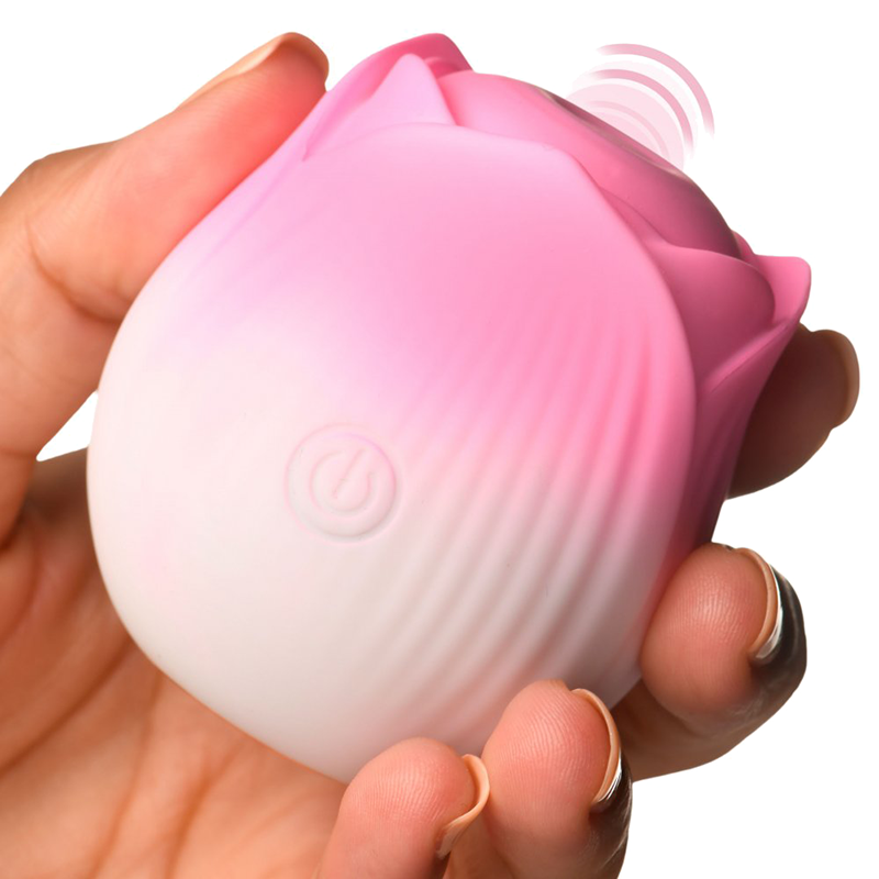 Pulsing Petals Throbbing Rose Clit Stimulator - Pink Pulsing Petals Throbbing Rose Clit Stimulator - Pink