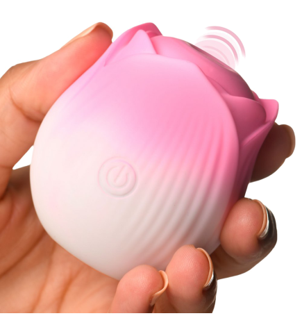 Pulsing Petals Throbbing Rose Clit Stimulator - Pink