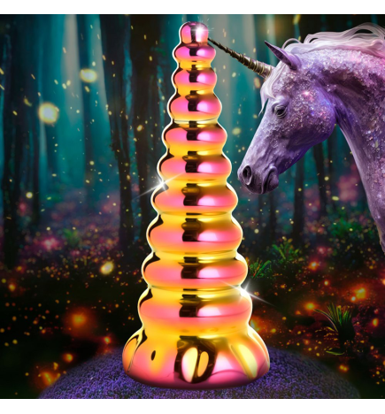 Twilight Rainbow Unicorn Glass Dildo