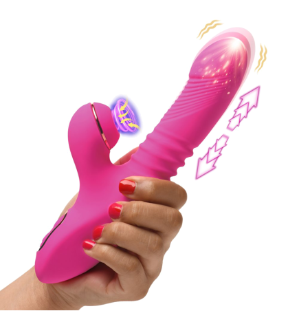 Pro-Thrust Thrusting Suction Silicone Rabbit Vibrator