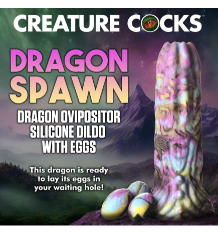 Dragon Spawn Ovipositor Silicone Dildo with Eggs