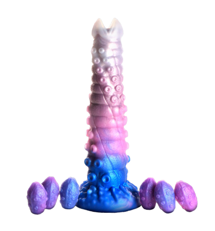 Tenta-Queen Ovipositor Silicone Dildo with Eggs