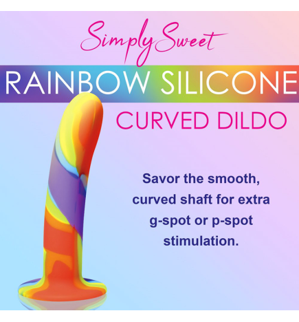 Rainbow Silicone Dildo