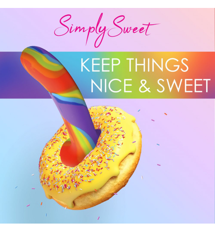 Rainbow Silicone Dildo