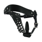 Safety Net Leather Chastity Belt with Anal Plug Harness