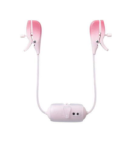 Lovense Gemini Vibrating Nipple Clamps - Pink