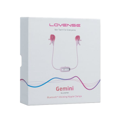 Lovense Gemini Vibrating Nipple Clamps - Pink
