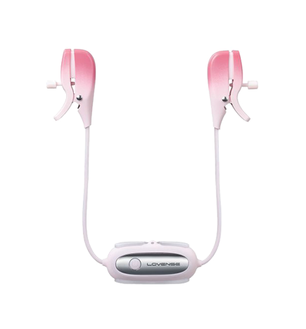 Lovense Gemini Vibrating Nipple Clamps - Pink