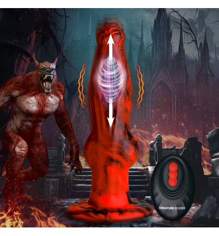 Hell Wolf Thrusting and Vibrating Silicone Dildo