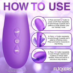 Tri Flick Silcione Flicking Rabbit Vibrator