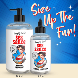 Naughty Jane's Sex Sauce Natural Lubricant - 8 & 16 oz