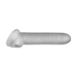 Perfect Fit Fat Boy Micro Ribbed Sheath 7.5" - Clear