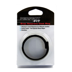 Perfect Fit Neoprene Snap Cock Ring - Black