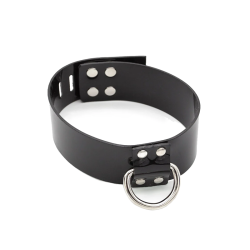 Stockroom PVC Collar w/ D-Ring - Black