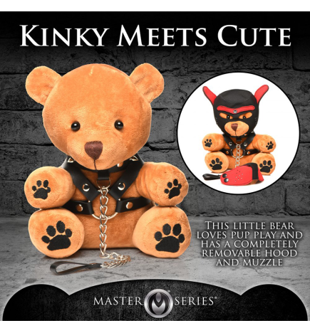 Pup Bear with Removeable Muzzle and Hood