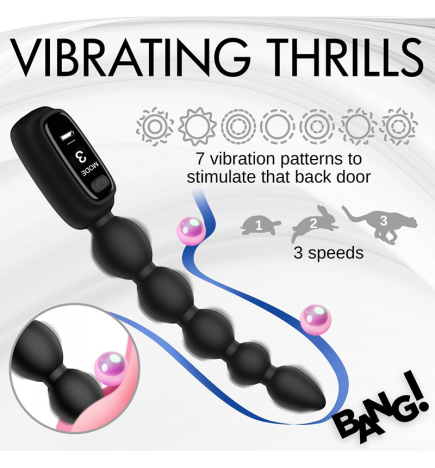 Silicone Anal Beads with Digital Display