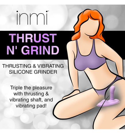 Spin n' Grind Thrusting and Vibrating Silicone Sex Grinder