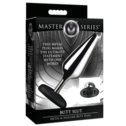 Butt Slut Metal & Silicone Butt Plug