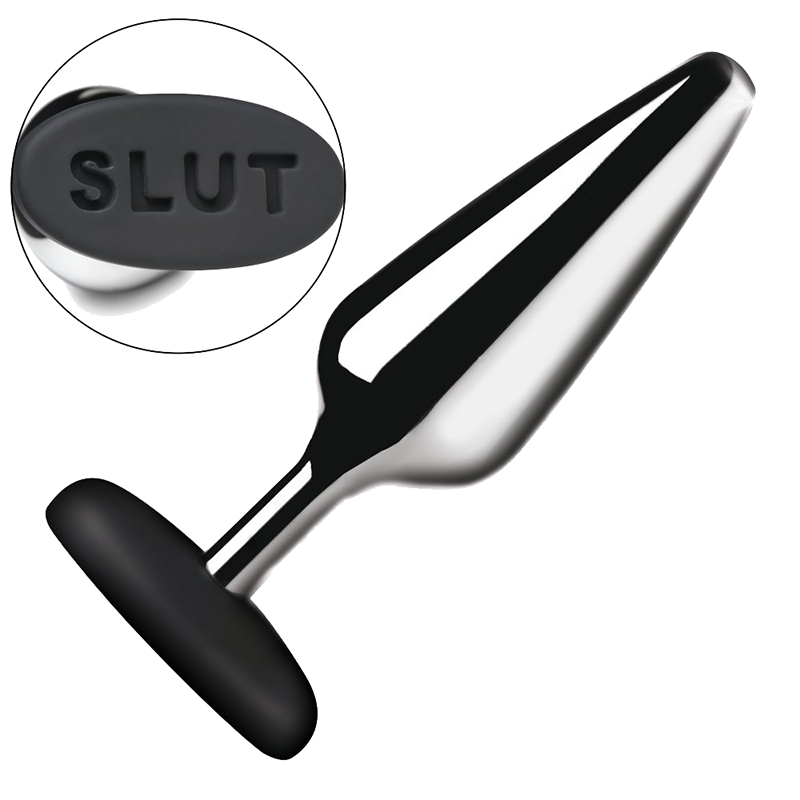 Butt Slut Metal & Silicone Butt Plug Butt Slut Metal & Silicone Butt Plug