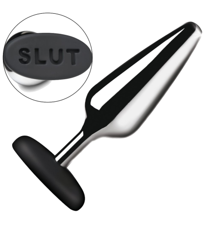 Butt Slut Metal & Silicone Butt Plug