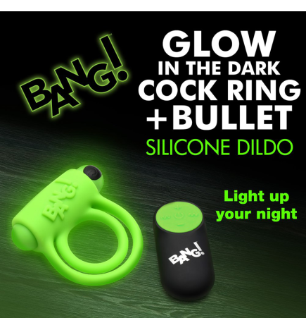 Glow-in-the-Dark Silicone Vibrating Cock Ring