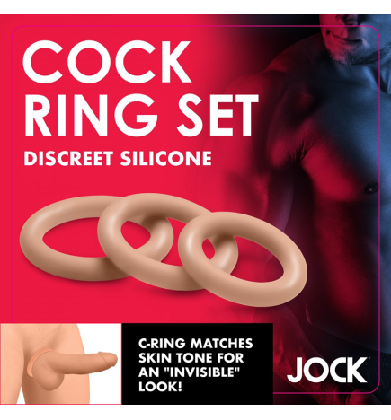 Discreet Silicone Cock Ring Set - Medium