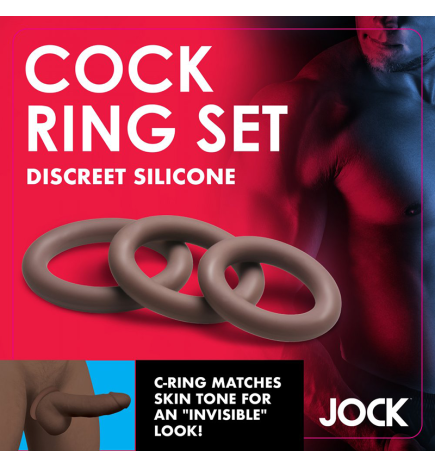 Discreet Silicone Cock Ring Set - Dark