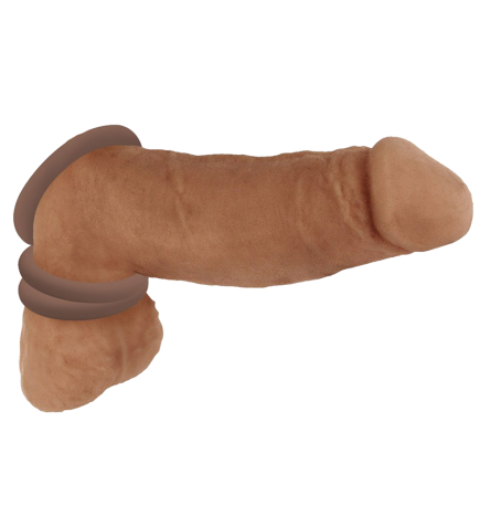 Discreet Silicone Cock Ring Set - Dark