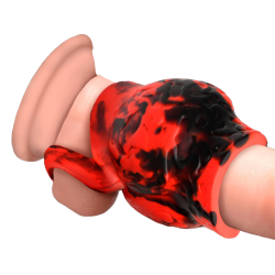 Hell Hound Silicone Girth Enhancer with Ball Strap - Medium