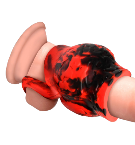 Hell Hound Silicone Girth Enhancer with Ball Strap - Medium