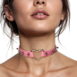 Spiked Heart Choker - Pink