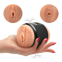 Vibrating Double Shot Mouth and Pussy Stroker