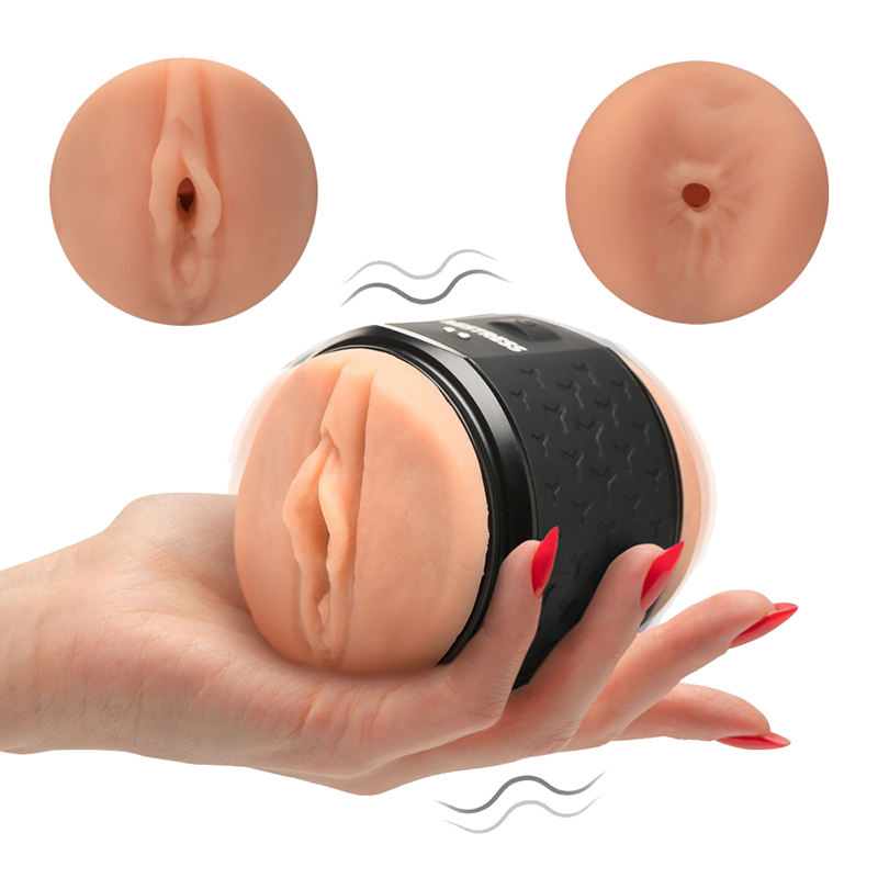 Vibrating Double Shot Mouth and Pussy Stroker Vibrating Double Shot Mouth and Pussy Stroker