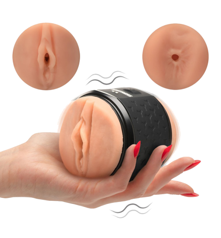 Vibrating Double Shot Mouth and Pussy Stroker