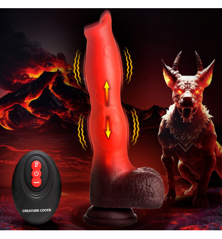 Ramming Hound Thrusting & Vibrating Silicone Dildo