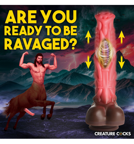 Deluxe Centaur Thrusting & Vibrating Silicone Dildo