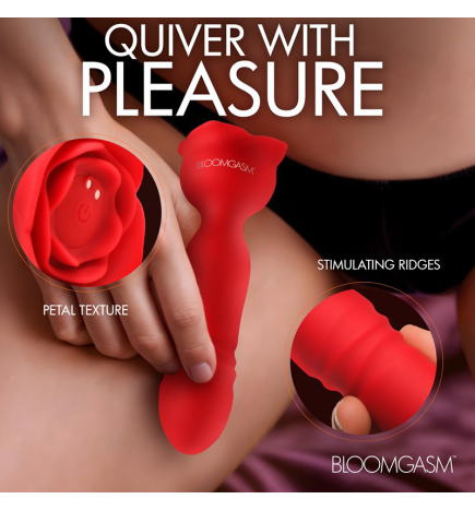 Rose Delight Silicone Thrusting Vibrator