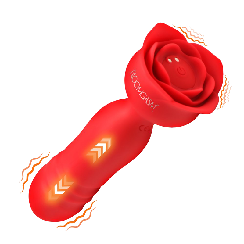 Rose Delight Silicone Thrusting Vibrator Rose Delight Silicone Thrusting Vibrator